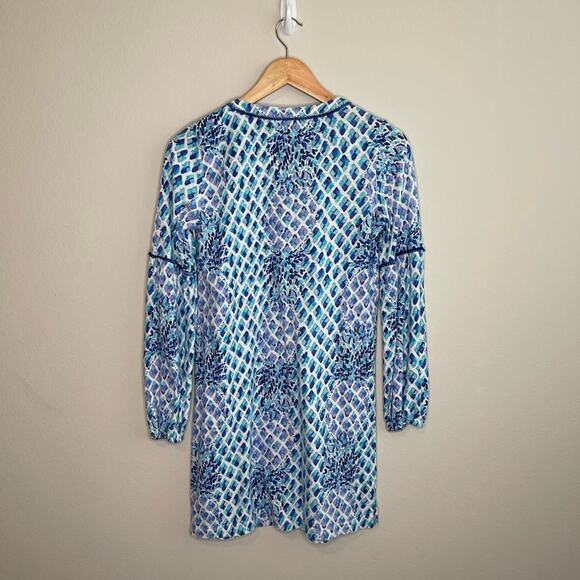 Lilly Pulitzer Dress Bright Pineapple Toe Joy Knit Tunic Dress XS - Picture 3 of 10